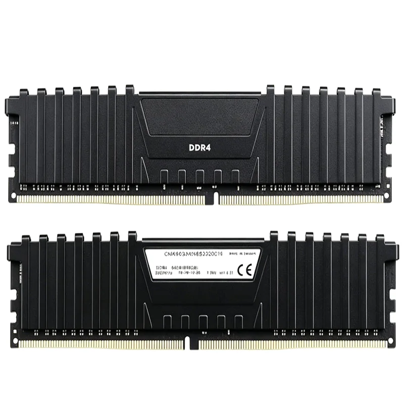Two DDR4 modules, front and back