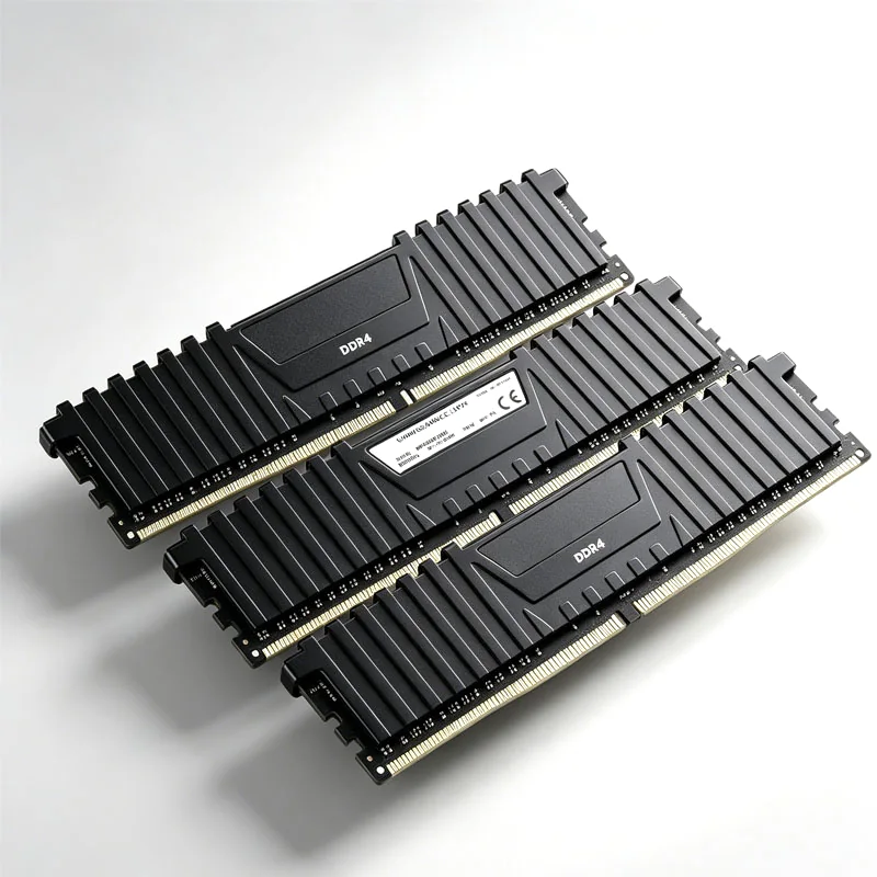 Three DDR4 modules stacked